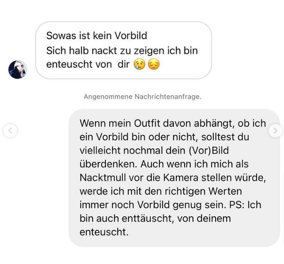 Manchmal reagiert Lola Weippert auf die Nachrichten.