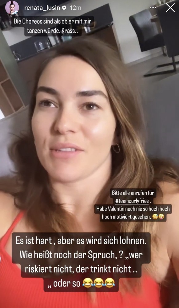 Renata Lusin wünscht sich, dass die Fans das Tanzpaar am Freitag unterstützen.