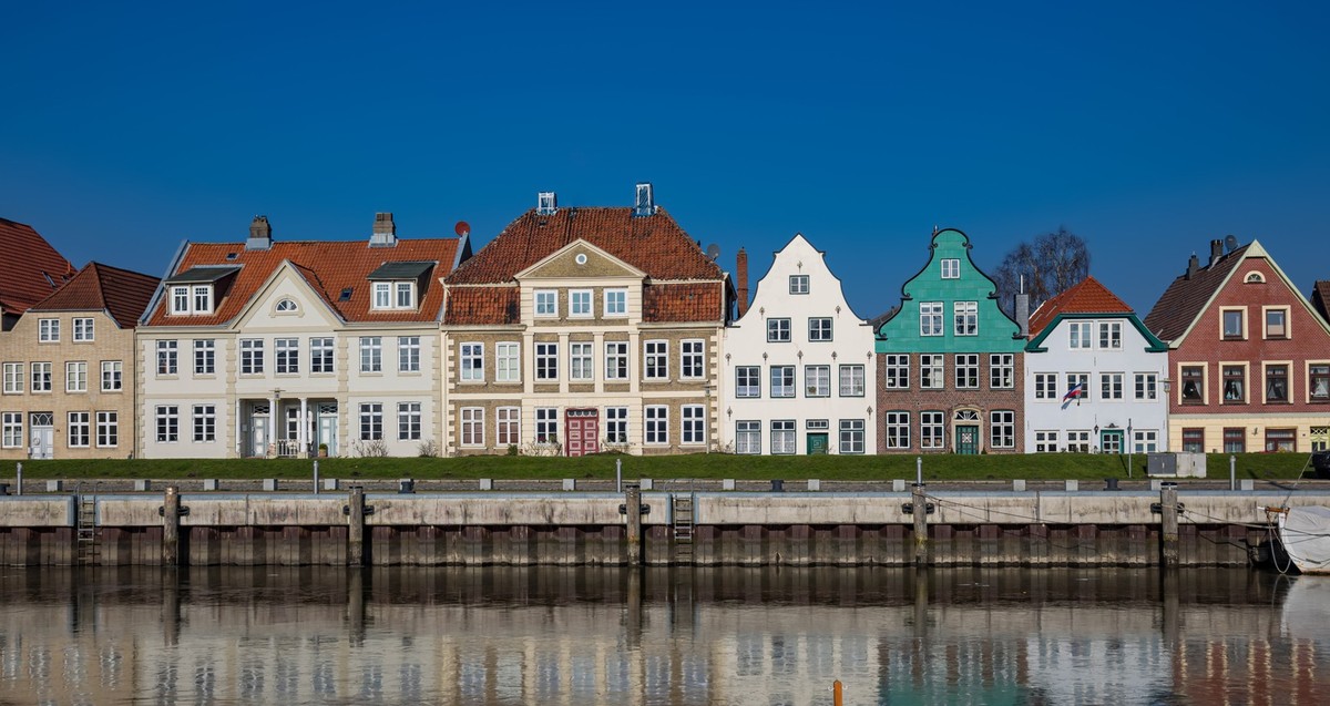 Historic houses in Glückstadt, Schleswig-Holstein