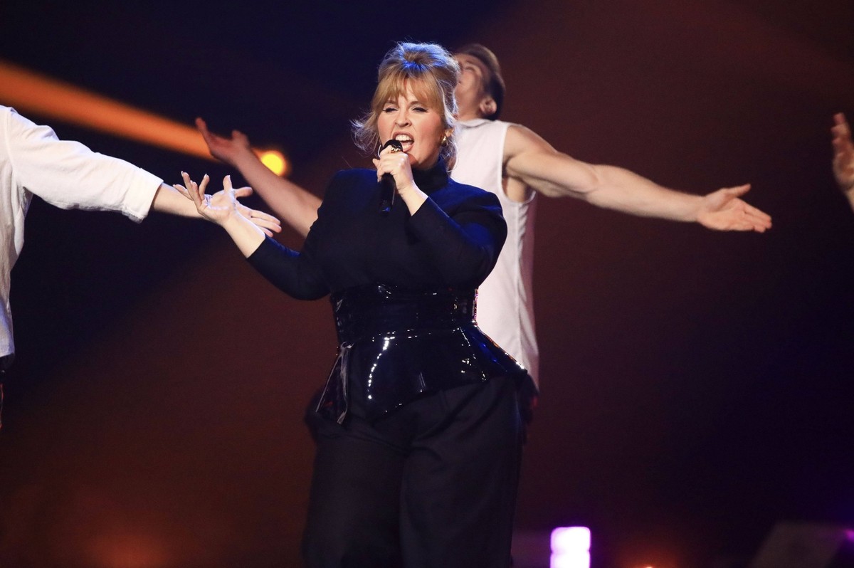 Maite Kelly in der TV Show Schlagerbooom 2024 - Alles funkelt Alles glitzert in der Dortmunder Westfalenhalle. Dortmund, 19.10.2024 *** Maite Kelly in the TV show Schlagerbooom 2024 Alles sparkelt All ...