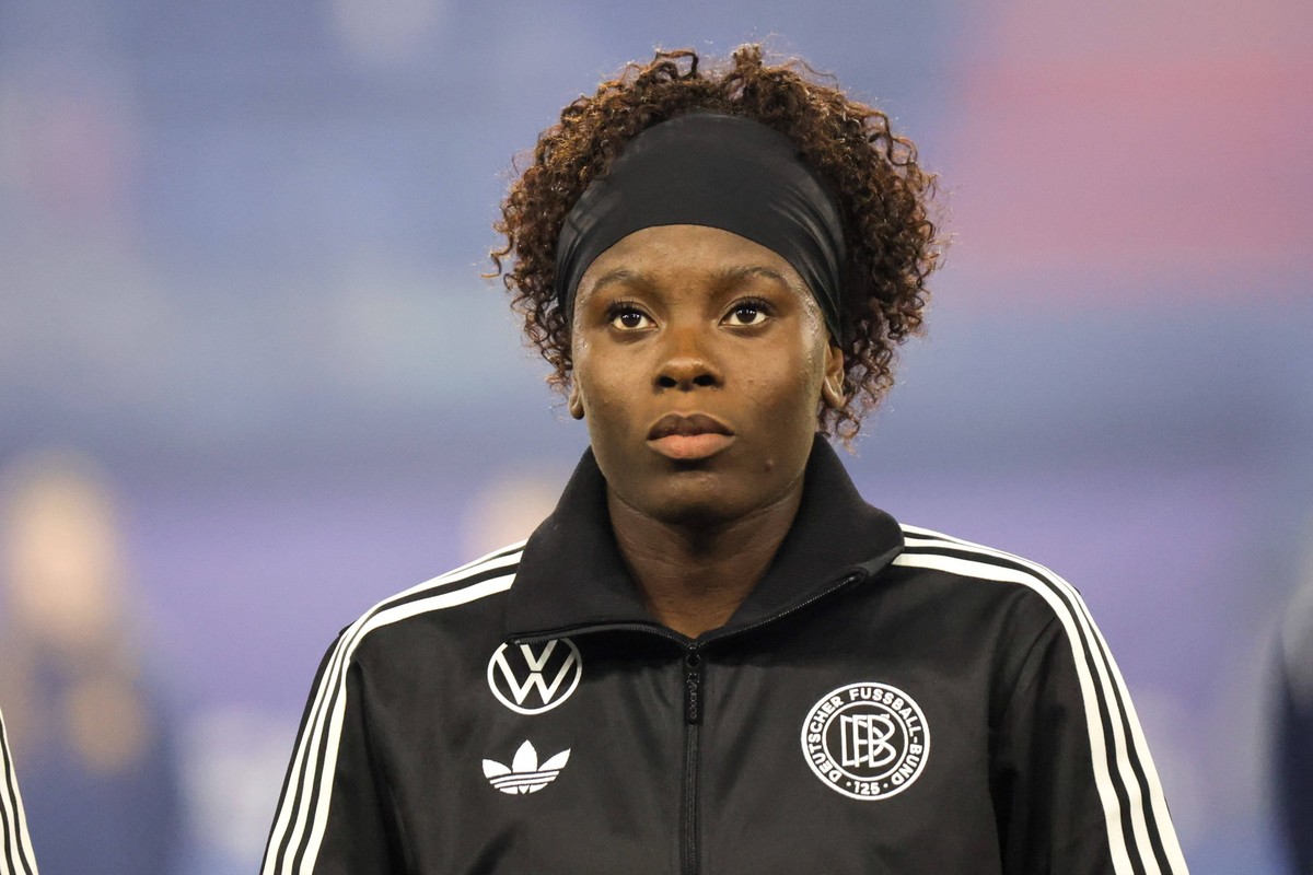 Caen, Frankreich 28. Oktober 2025: UEFA Nations League Women - 2025/2026 - Frankreich vs. Deutschland Im Bild: Nicole Anyomi Deutschland Stade Michel-d� Ornano *** Caen, France October 28, 2025 UEFA N ...