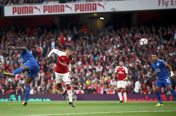 Premier League Openers file photo. File photo dated 11-08-2017 of Arsenal&#039;s Alexandre Lacazette scores his side&#039;s first goal of the game. Lacazette marked his league debut with a goal after  ...