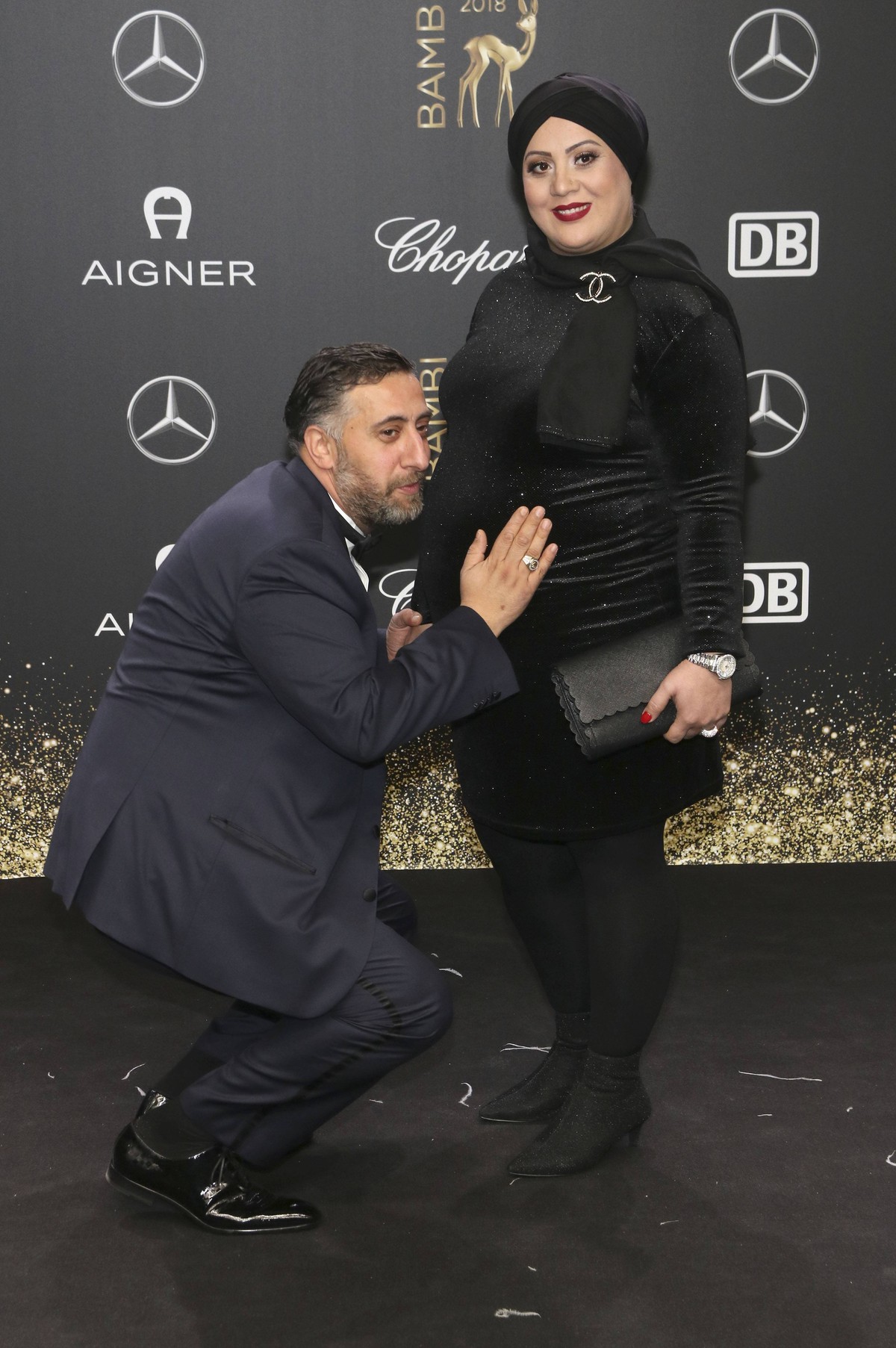 Kida Khodr Ramadan mit Ehefrau Meryem Ramadan bei der 70. Bambi-Verleihung 2018 im Stage Theater am Potsdamer Platz. Berlin, 16.11.2018 *** Kida Khodr Ramadan with wife Meryem Ramadan at the 70 Bambi  ...