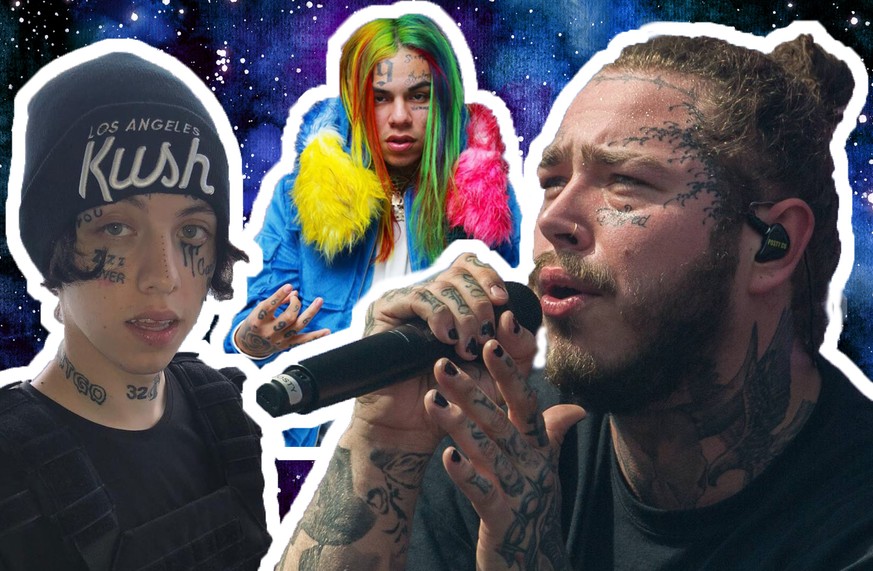 Rapper 6ix9ine, Post Malone und Co. – Warum haben sie Gesichts-Tattoos? 