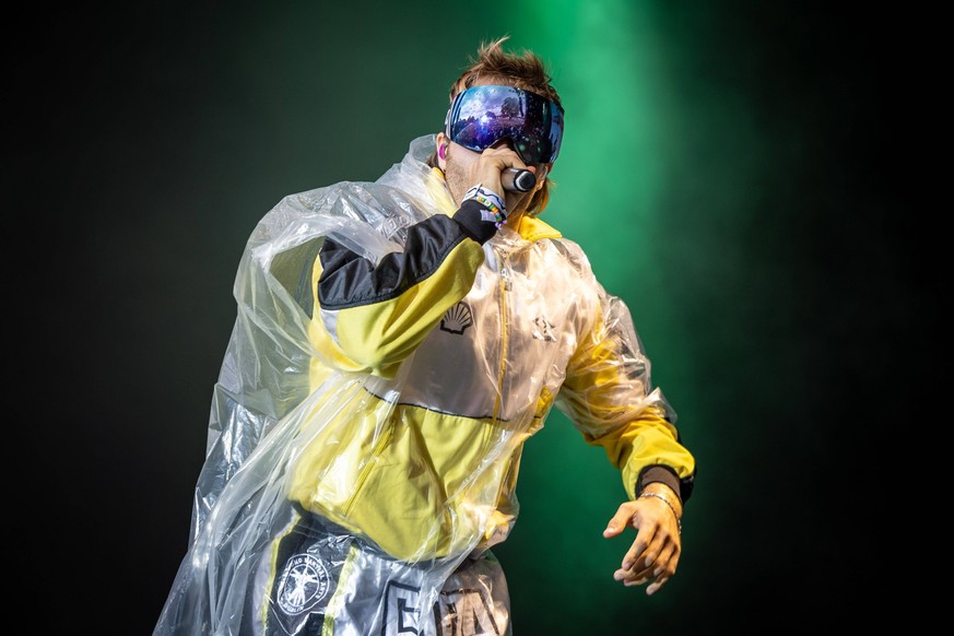 Stuttgart, HipHop Open 2023, 28.07.2023 Der deutsche Rapper Ski Aggu auf dem HipHop Open in Stuttgart. *** Stuttgart, HipHop Open 2023, 28 07 2023 The German rapper Ski Aggu at the HipHop Open in Stut ...