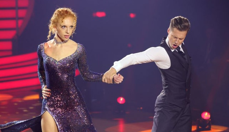 COLOGNE, GERMANY - FEBRUARY 24: Anna Ermakova and Valentin Lusin perform on stage during the first &quot;Let&#039;s Dance&quot; show at MMC Studios on February 24, 2023 in Cologne, Germany. (Photo by  ...