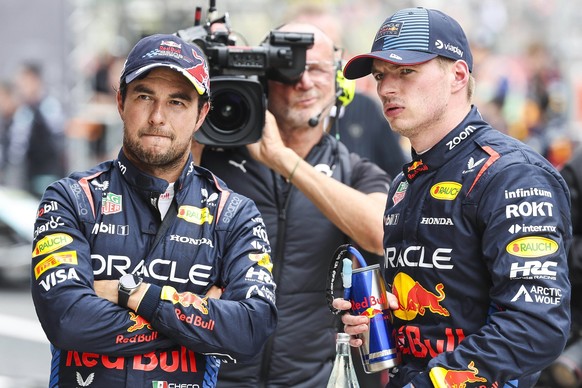 PEREZ Sergio mex, Red Bull Racing RB20, portrait and VERSTAPPEN Max ned, Red Bull Racing RB20, portrait during the Formula 1 Lenovo Chinese Grand Prix 2024, 5th round of the 2024 Formula One World Cha ...