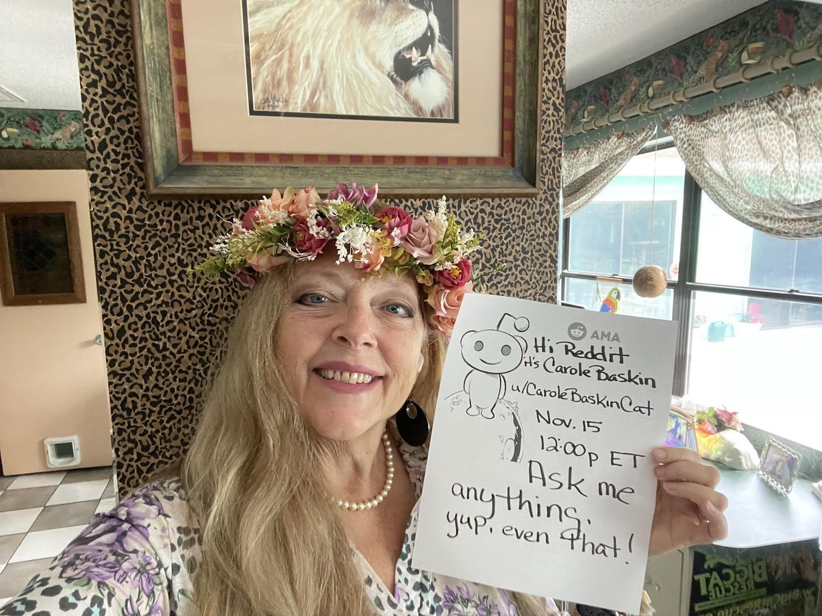 Carole Baskin, bekannt aus "Tiger King" stellte sich den Fragen der Reddit-Nutzer.