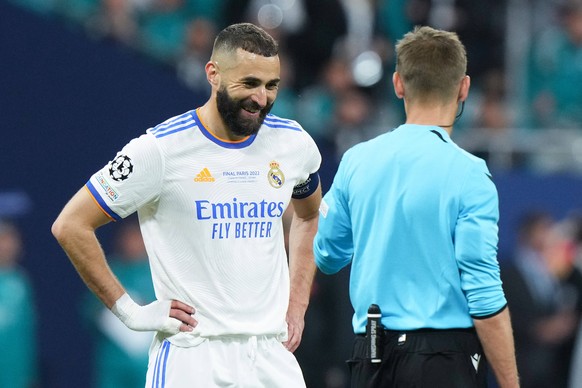 Karim Benzema of Real Madrid CF during the UEFA Champions League Final match between Liverpool FC and Real Madrid CF at Stade de France on May 28, 2022 in Paris, France. PUBLICATIONxNOTxINxUK Copyrigh ...