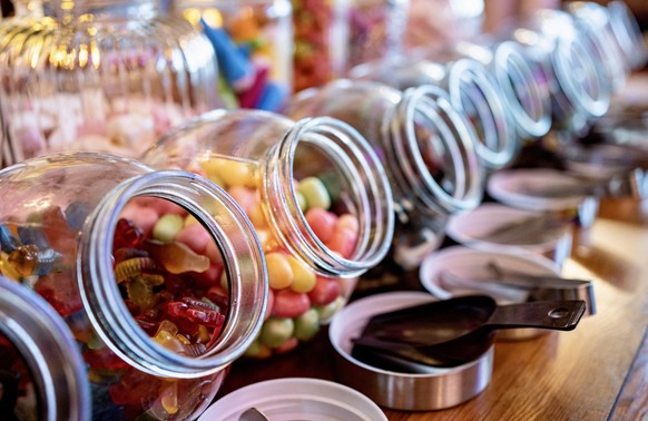 Candy Bar at Wedding with lots of sweets