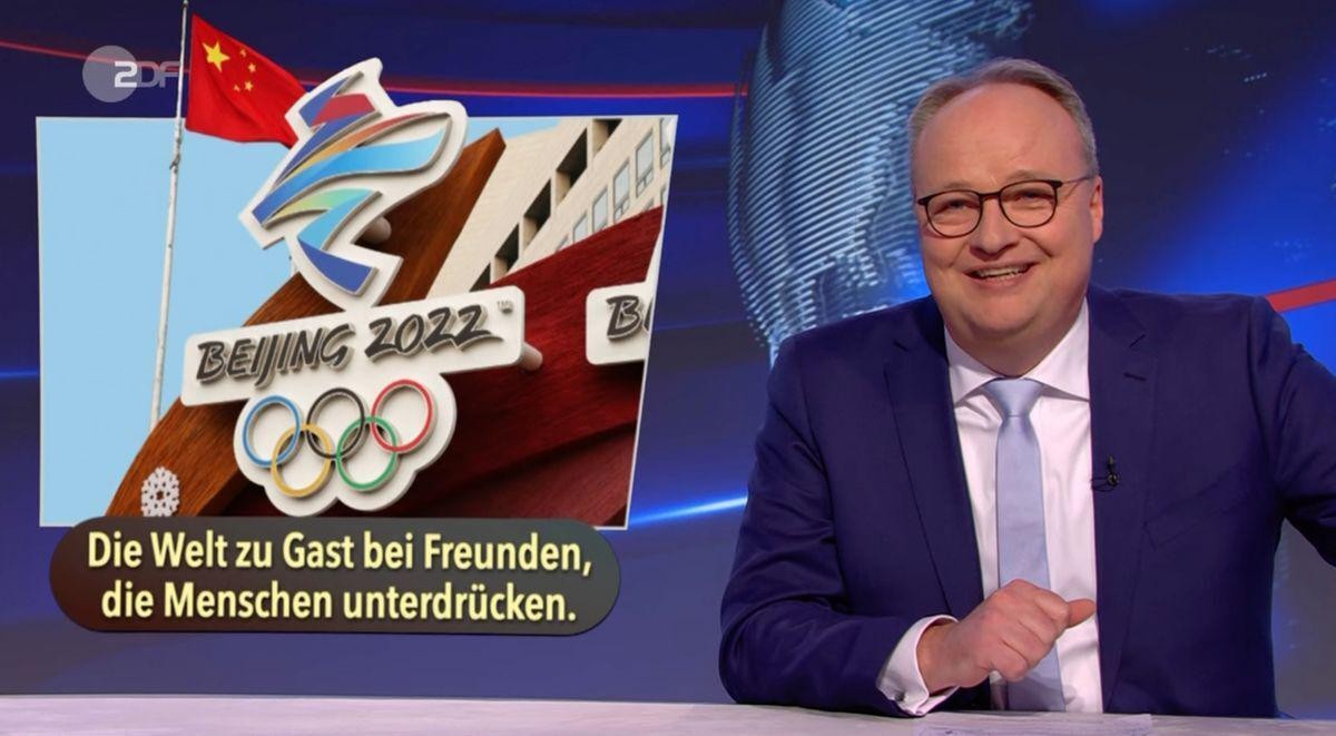 "Kein Wort über die Uiguren": Oliver Welke kritisierte die Vergabe der Winterspiele in den "schärfsten Überwachsungsstaat der Welt".