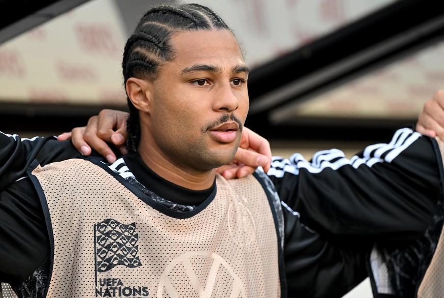 Moenchengladbach, Borussia Park, 14.06.22, GER, Herren, UEFA Nations League, Saison 2022-2023, Deutschland - Italien Bild: Serge Gnabry (Deutschland) Nur fuer journalistische Zwecke! Only for editoria ...