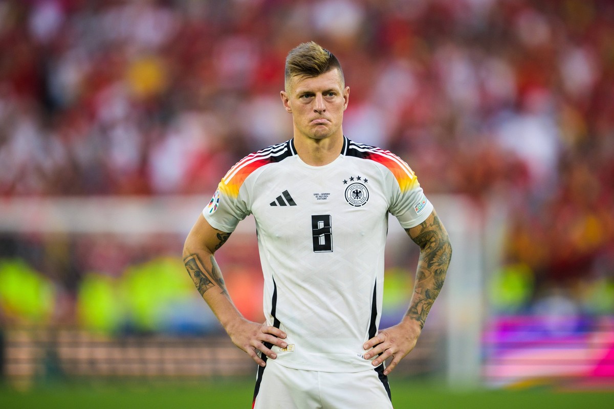 Sport Bilder des Tages 240705 Toni Kroos of Germany looks dejected after the UEFA EURO, EM, Europameisterschaft,Fussball 2024 Football Championship quarterfinal between Spain and Germany on July 5, 20 ...