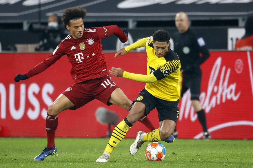 Bayern Münchens Leroy Sané und Dortmunds Jude Bellingham gehörten in dieser Hinrunde zu den wichtigsten Spielern ihrer Teams. 