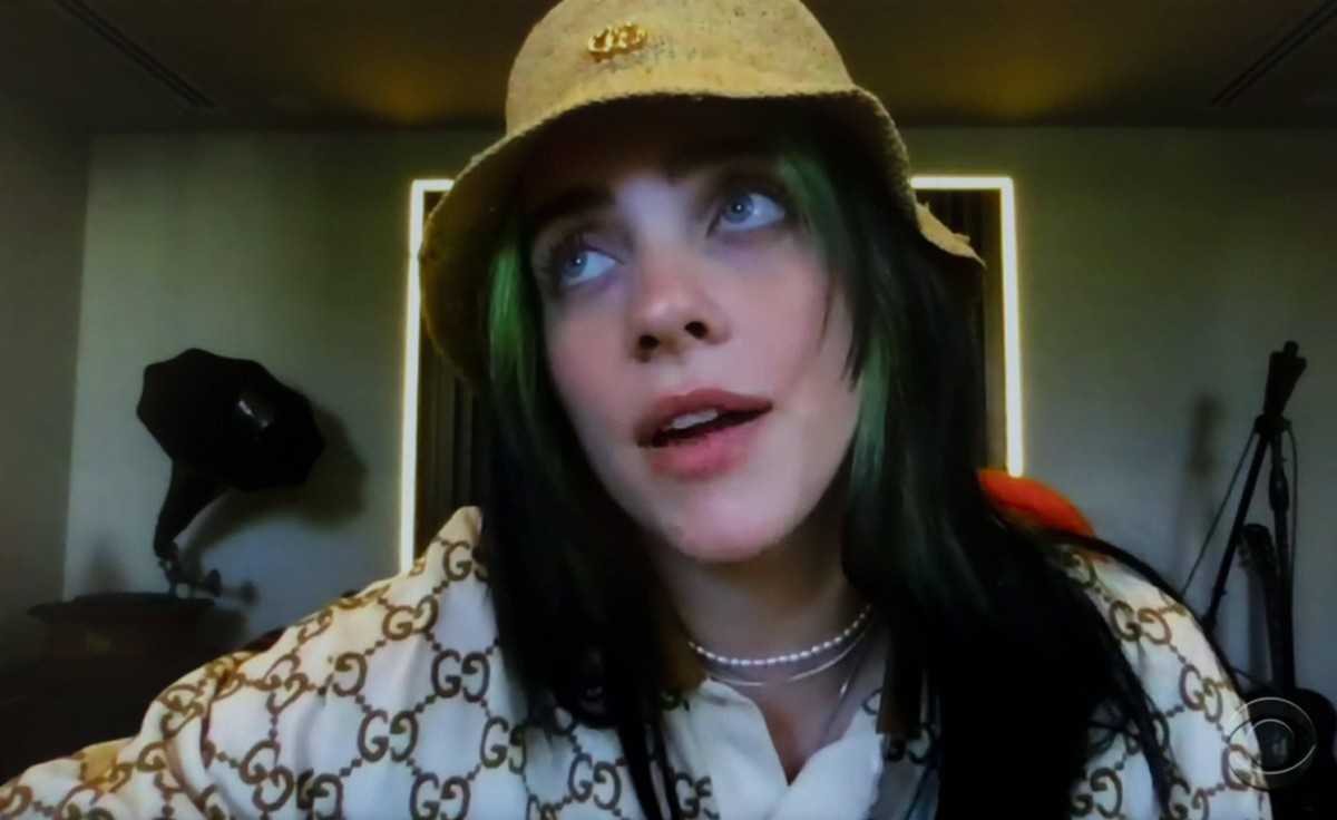 February 24, 2021, New York, New York, USA - Musician BILLIE EILISH, the subject of a new documentary, The World s a Little Blurry, premiering on Friday, February 26 in theaters and on Apple TV Plus, ...