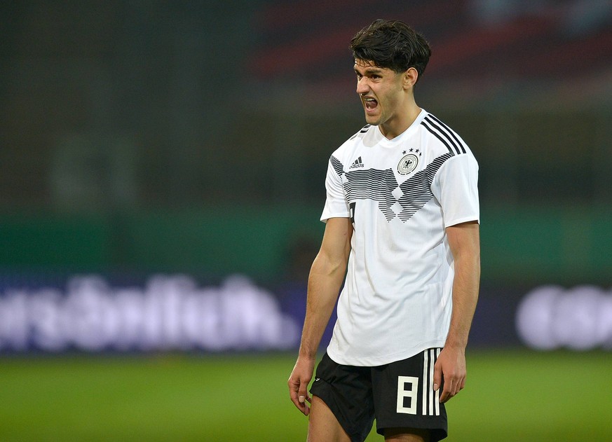 Essen, Germany 21.03.2019, U21 U 21 Nationalteams, Internationales Freundschaftsspiel, Deutschland - Frankreich, Mahmoud Dahoud (GER) gestikuliert, gestik ( DeFodi521 *** Essen Germany 21 03 2019 U21  ...