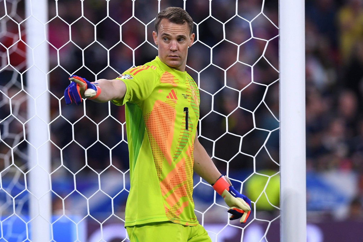 Fu�ball UEFA EURO, EM, Europameisterschaft,Fussball 2024 Gruppenphase 1. Spieltag Er�ffnungsspiel Deutschland - Schottland am 14.06.2024 in der M�nchen Fu�ball Arena in M�nchen Manuel Neuer Deutschlan ...