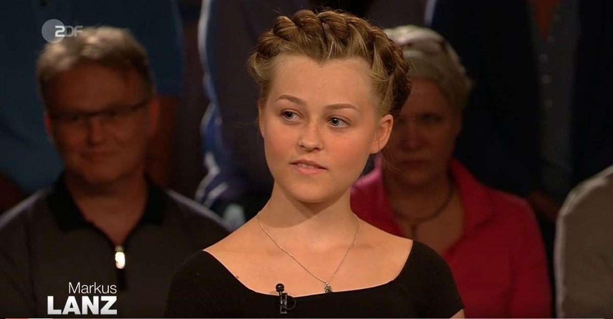 Die Klimaaktivistin Clara Mayer am Dienstagabend bei Lanz.