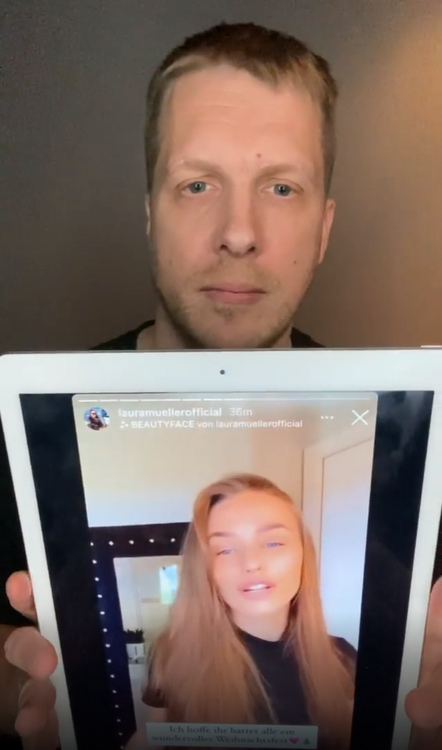 Oliver Pocher bei seiner "Bildschirmkontrolle" auf Instagram.