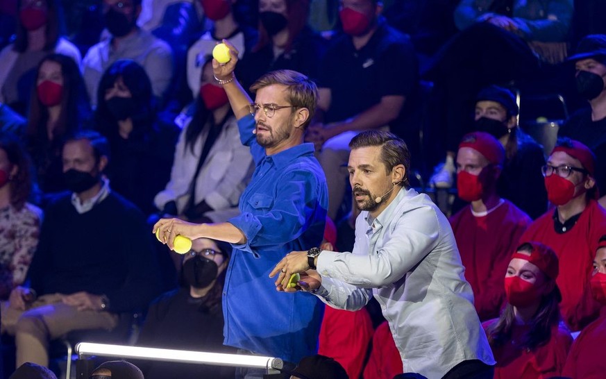 Zielsicher: Joko Winterscheidt (links) und Klaas Heufer-Umlauf kommen gut in die Sendung. Am Ende steht jedoch eine Niederlage.