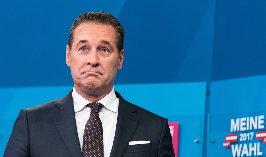 Wien 15 .10.2017, Hofburg, Wien, AUT, Nationalratswahl 2017, im Bild FPOe Bundesparteivorsitzender und Spitzenkandidat fuer die Nationalratswahl Heinz-Christian Strache // during Austrian general elec ...