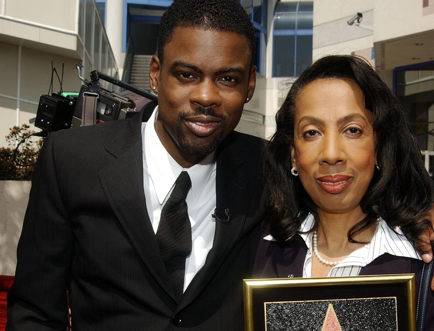 HOLLYWOOD, CA - MARCH 12: Actor/comedian Chris Rock and mom attend ceremony honoring him with a star on the Hollywood Walk of Fame on March 12, 2003 in Hollywood, California. (Photo by Vince Bucci/Get ...