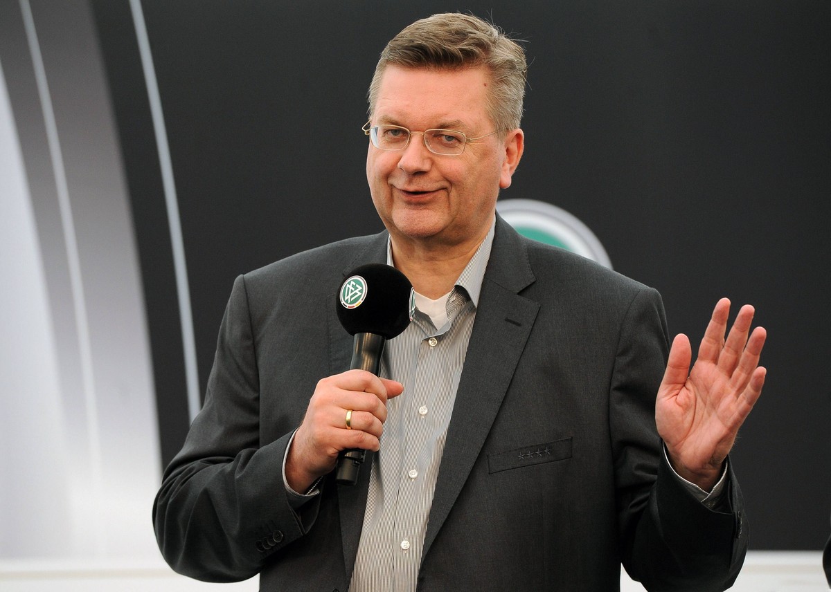 DFB-Praesident Reinhard Grindel, Archivbild, GER, Symbolbild, Krise Deutscher Fussballbund, DFB Ascona *** German Football Association DFB Ascona. DFB President Reinhard Grindel Copyright: xEIBNER/Stu ...