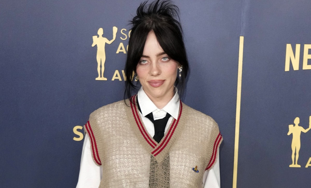 FILE - Billie Eilish arrives at the 30th annual Screen Actors Guild Awards on Saturday, Feb. 24, 2024 in Los Angeles. (Photo by Jordan Strauss/Invision/AP, File)