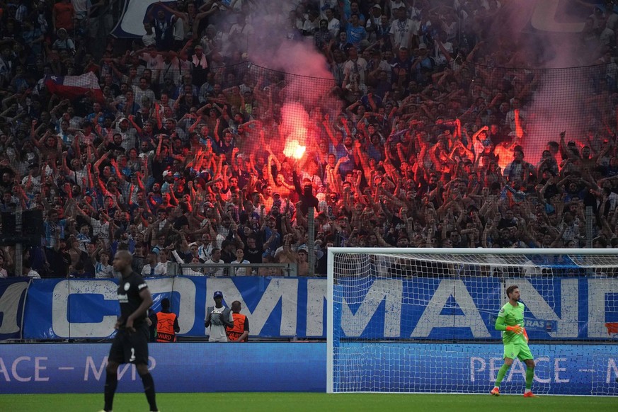 Supporters de l Olympique de Marseille FOOTBALL : Olympique de Marseille vs Eintracht Frankfurt - Ligue des champions - Phase de groupe - Marseille - 13/09/2022 NorbertScanella/Panoramic PUBLICATIONxN ...