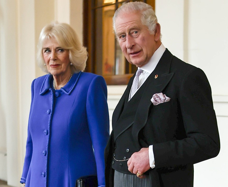 King Charles III and Queen Camilla bid a formal farewell to President of The Republic of Korea Yoon Suk Yeol and his wife Kim Keon Hee at Buckingham Palace in London. After the Presdential Party left  ...