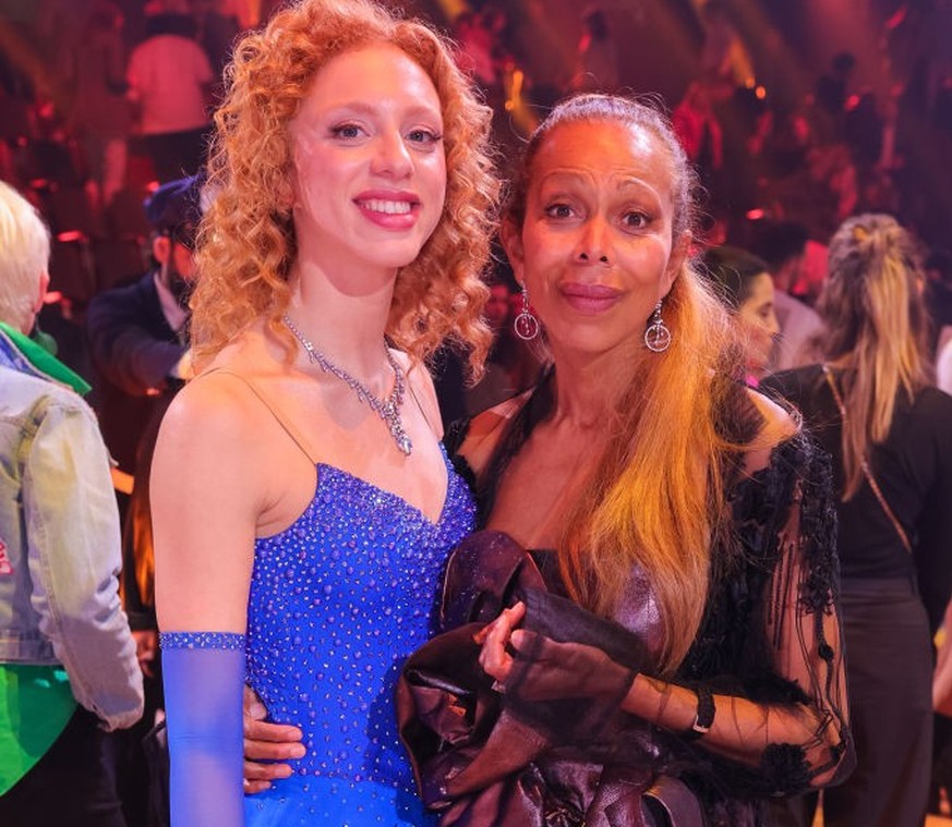 COLOGNE, GERMANY - MARCH 24: Anna Ermakova and Angela Ermakova attend the fifth &quot;Let&#039;s Dance&quot; show at MMC Studios on March 24, 2023 in Cologne, Germany. (Photo by Justin Sammer/Getty Im ...