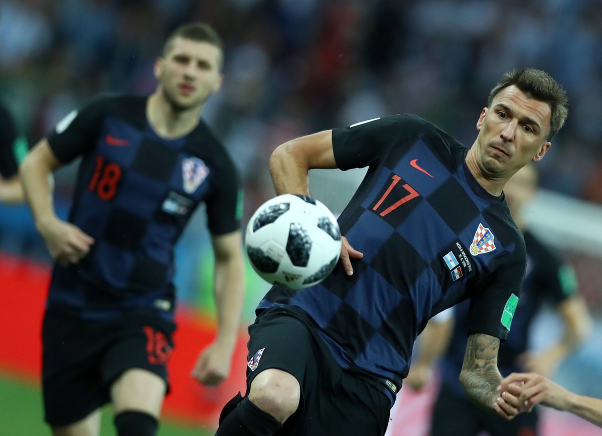 June 21, 2018 - Nizhny Novgorod, Russia - Group D Argentina v Croazia - FIFA World Cup WM Weltmeisterschaft Fussball Russia 2018.Mario Mandzukic (Croatia) at Nizhny Novgorod Stadium, Russia on June 21 ...