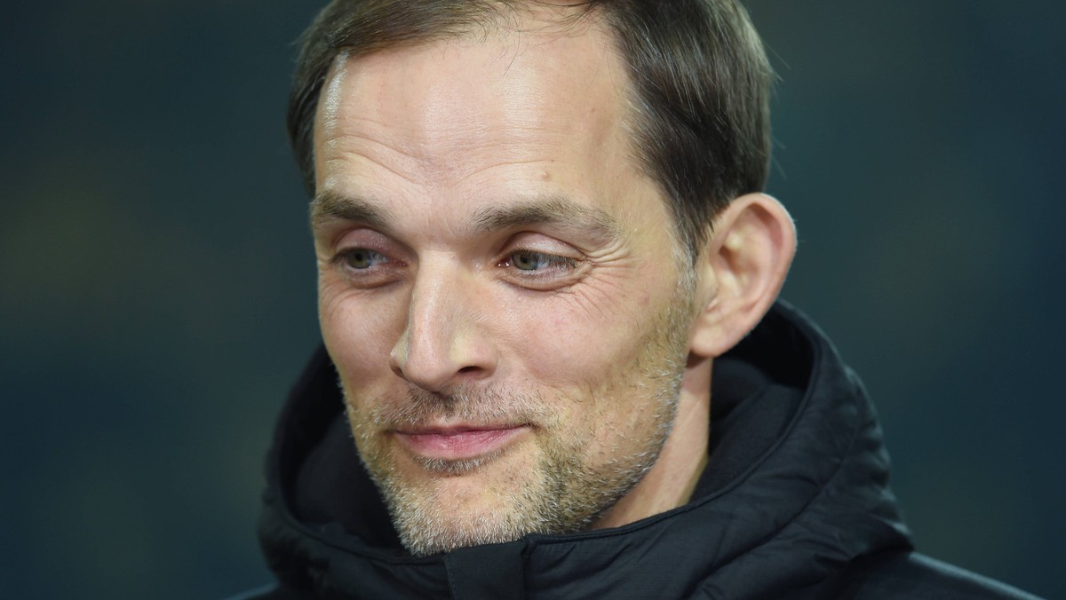 Dortmund, Deutschland 08. Februar 2017: DFB Pokal - 16/17 - Bor. Dortmund vs. Hertha BSC Berlin Trainer Thomas Tuchel Dortmund Aktion . Einzelbild . Portrait / Gesicht lachend / laechelnd / gut gelaun ...