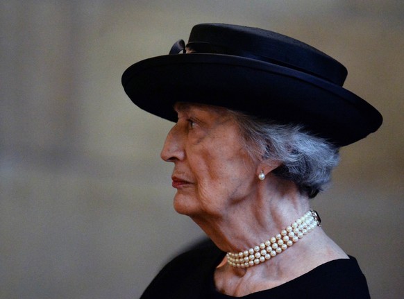 Camera Press Rota 04335471. Queen’s Lady in Waiting and friend Lady Susan Hussey at Westminster Hall for the lying in State of The Late HM Queen Elizabeth II, Credit:Mark Stewart / Avalon.