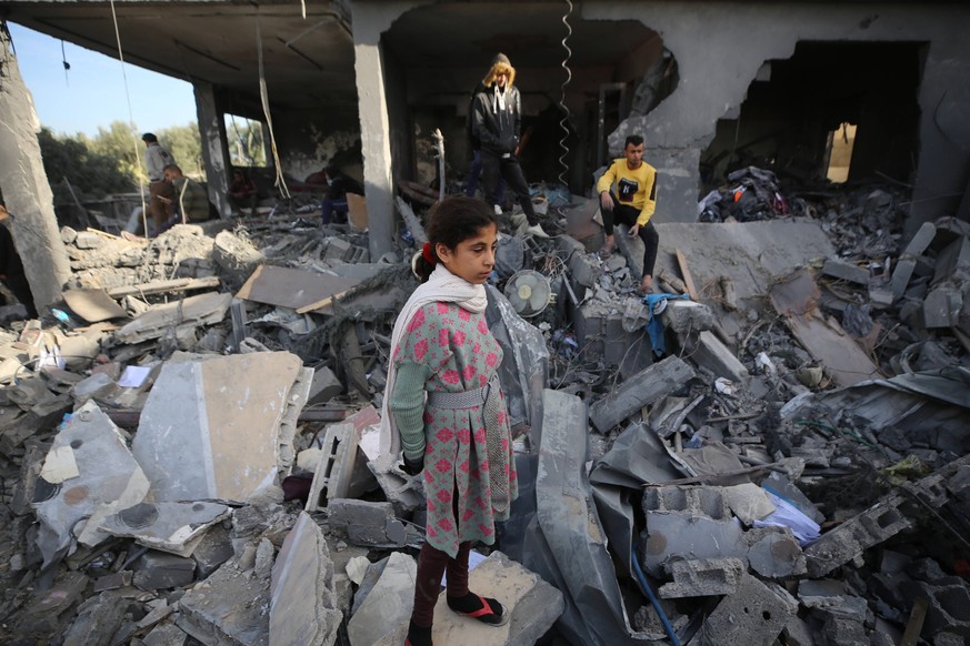 A view of the destroyed buildings after Israeli attacks, as civil defense teams and residents continue search and rescue A view of the destroyed buildings after Israeli attacks, as civil defense teams ...