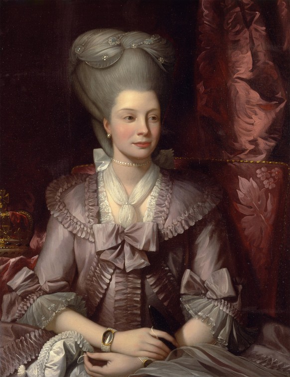 RECORD DATE NOT STATED Queen Charlotte of the United Kingdom 1744-1818, 1777. Artist: West, Benjamin 1738-1820 Copyright:xxFinexArtxImages/HeritagexImagesx / IMAGO ,2600488 ACHTUNG: AUFNAHMEDATUM GESC ...