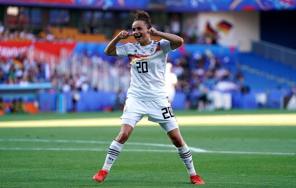 South Africa v Germany - FIFA Women s World Cup 2019 - Group B - Stade de la Mosson Germany s Lina Magull celebrates scoring her side s fourth goal of the game Editorial use only. No commercial use. N ...