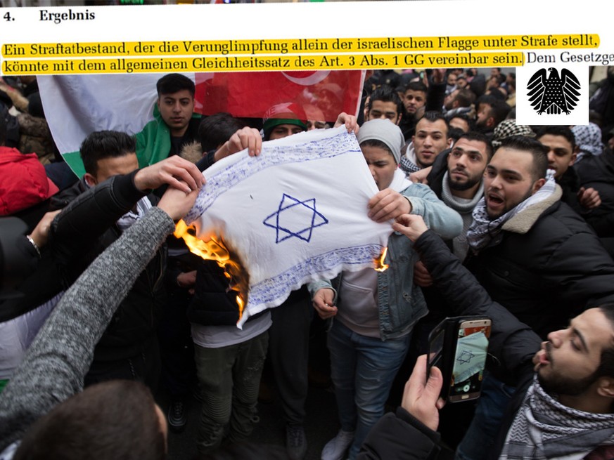 Antisemitismus Cdu Und Spd Wollen Das Verbrennen Von Israel Flaggen Verbieten Watson