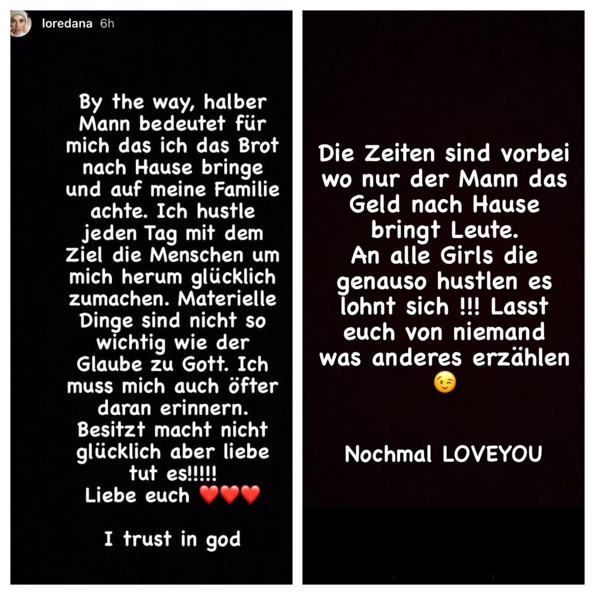 Loredanas Botschaft an ihre Fans.