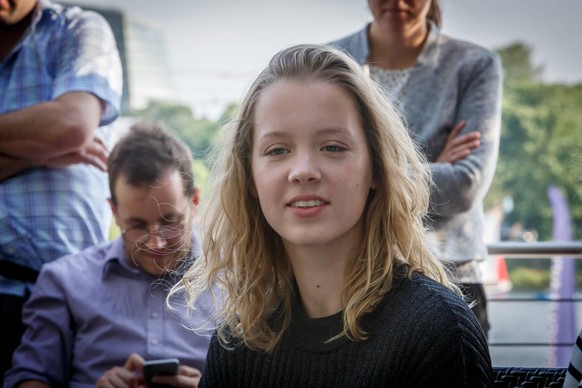 DEU, Deutschland, Nordrhein-Westfalen, M�nster, 24.05.2019: SPD-M�nster, Umweltgespr�ch mit der Bundesumweltministerin und Fridays for Future M�nster. Carla Reemtsma, Fridays for Future M�nster *** DE ...