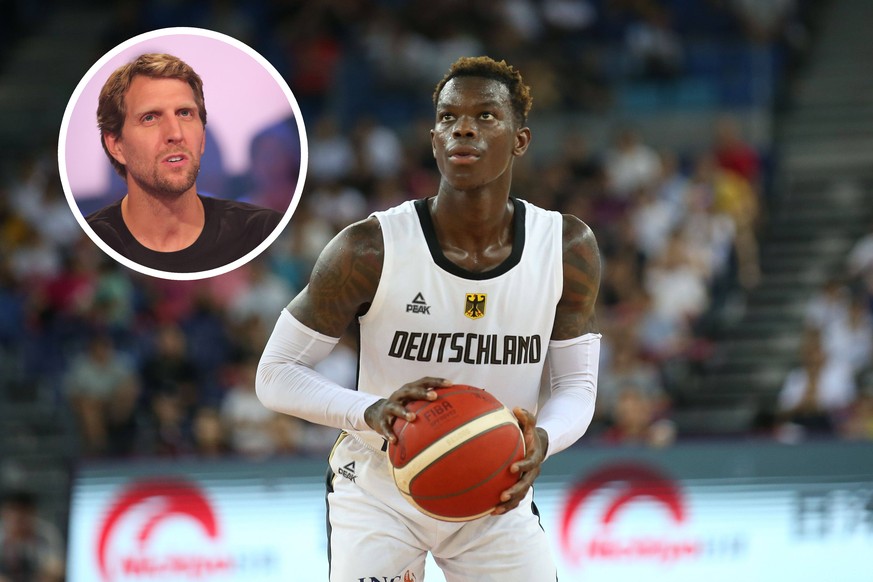 Dennis Schroeder 17 (Deutschland) beim Freiwurf, Deutschland vs. Australien, Basketball, Testspiel, FIBA World Cup 2019, 28.08.2019 Jiangmen China China *** Dennis Schroeder 17 Germany on free throw,  ...