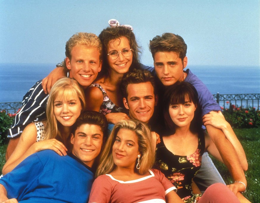 Damals bei "90210": Luke Perry in der Mitte.