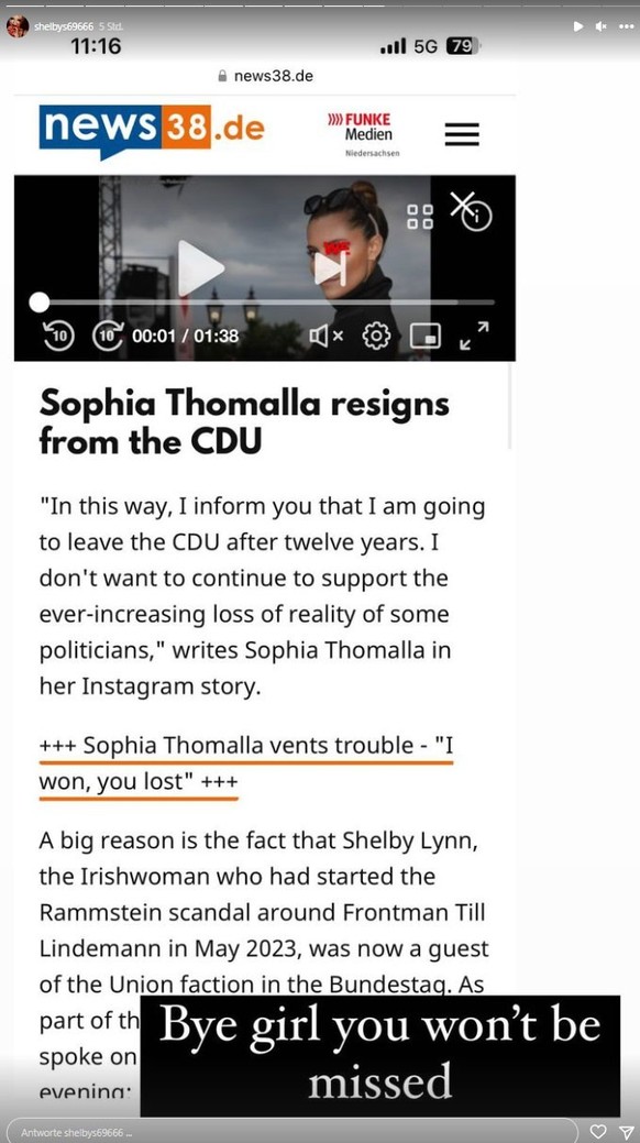 Shelby Lynn hat eine klare Botschaft an Sophia Thomalla.