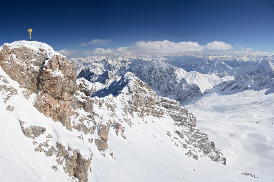 The summit cross on the Zugspitze in the bavarian alpsFind similar images in this lightbox: