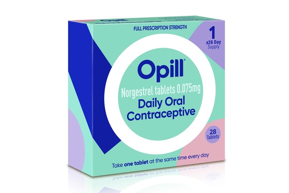 FILE - This illustration provided by Perrigo in May 2023, depicts proposed packaging for the company&#039;s birth control medication Opill. U.S. officials have approved the first over-the-counter birt ...