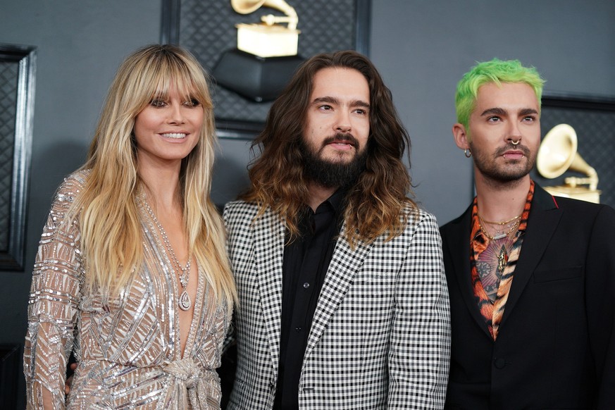 26 January 2020 - Los Angeles, California - Heidi Klum, Tom Kaulitz, Bill Kaulitz. 62nd Annual GRAMMY Awards held at Staples Center. Photo Credit: AdMedia 250359 2020-01-26 California Los Angeles Etat ...