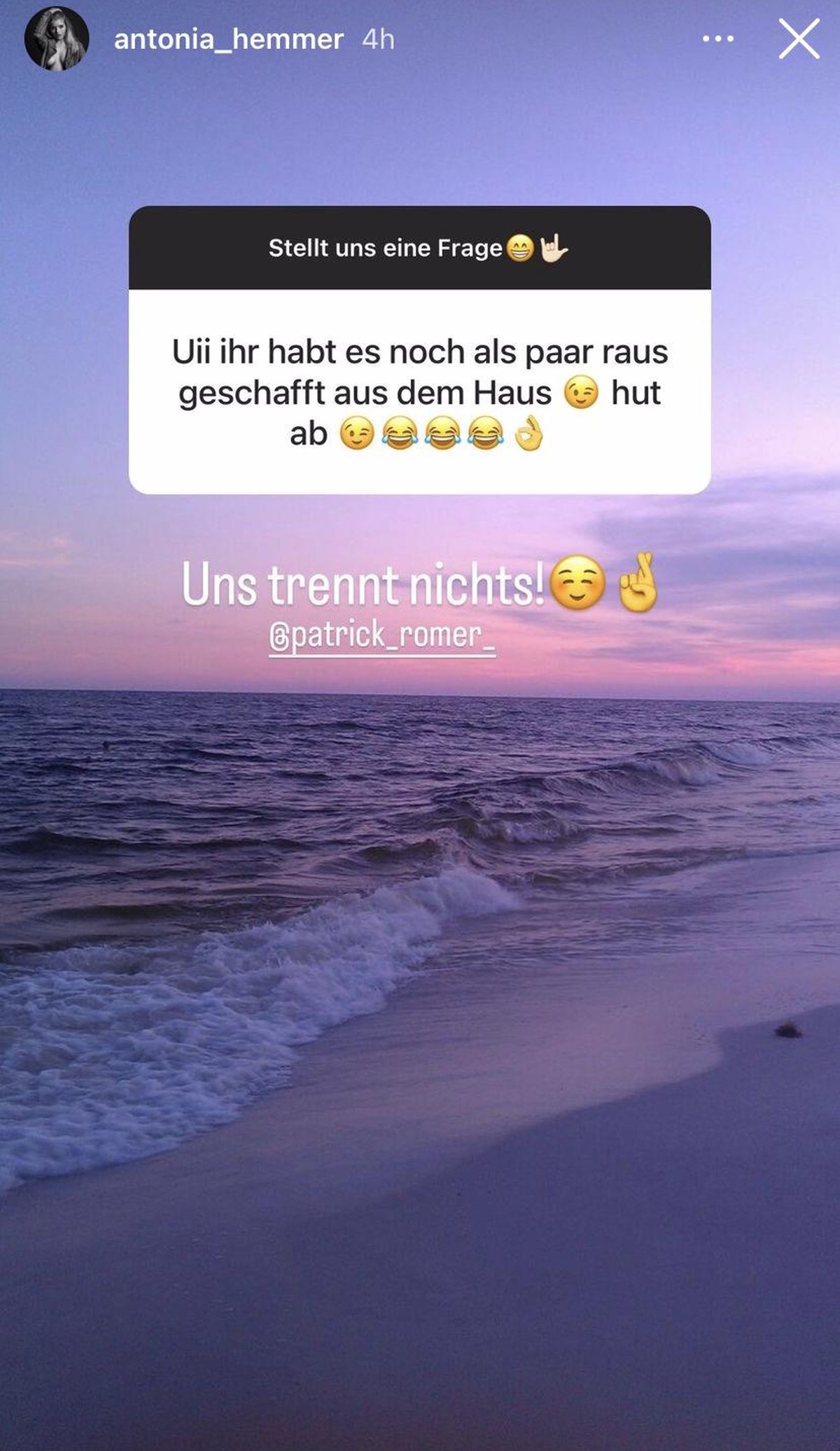 Antonia stellte klar, dass sie immer noch zusammen sind.