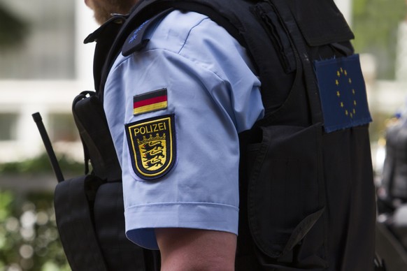 Detail of the uniforms of the German police in the European Union.