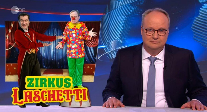 Der Dicke und der Clown": So sehen laut "heute-show" (ZDF) Wähler die Kontrahenten Markus Söder und Armin Laschet.