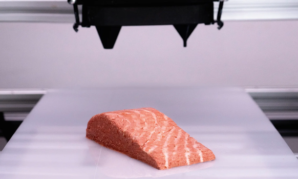 Dieser Lachs wird tatsächlich im 3D-Drucker gefertigt.